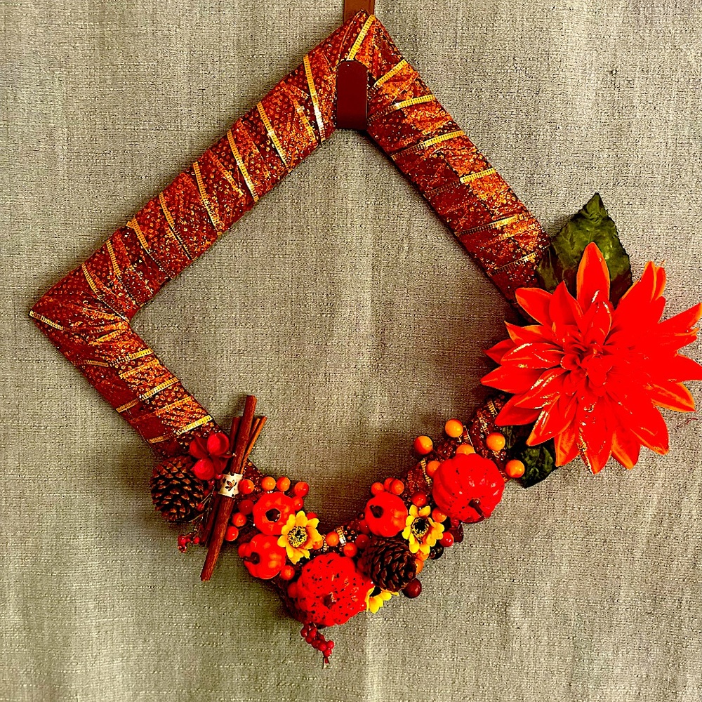 Beautiful Fall triangle wreath